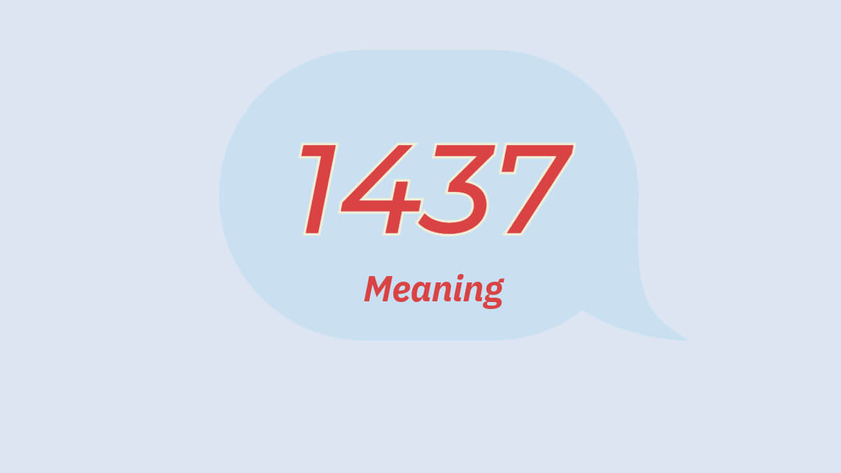 1437 meaning in texting