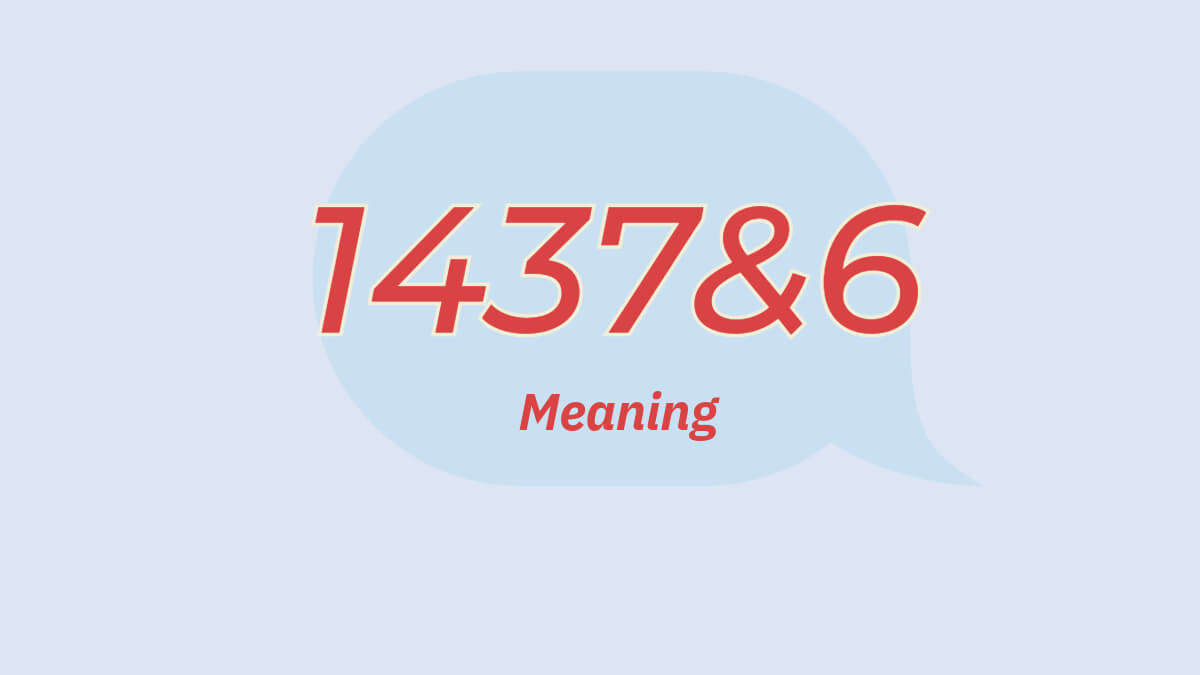 1437&6 mean in Text