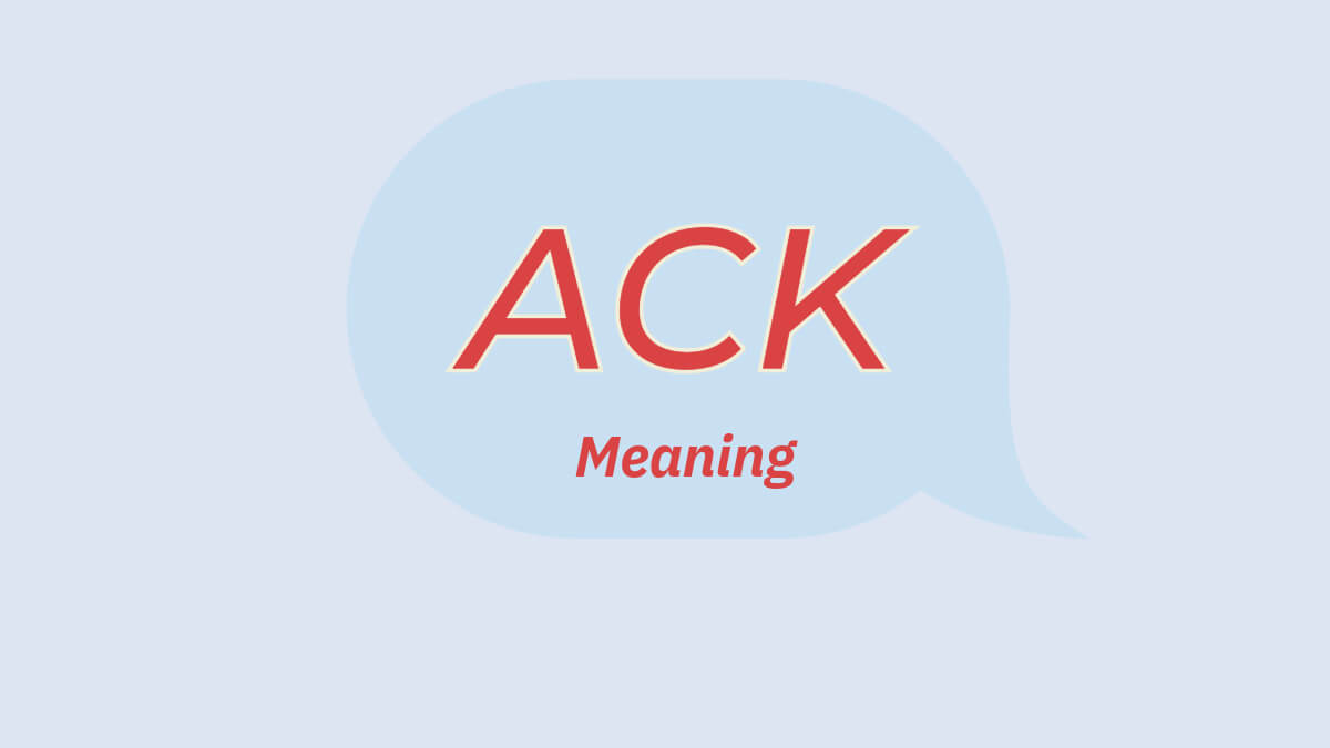 ACK meaning in text