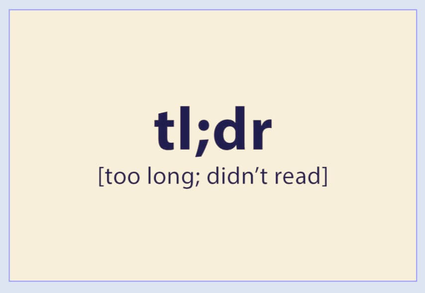 What Does TLDR Mean In Texting