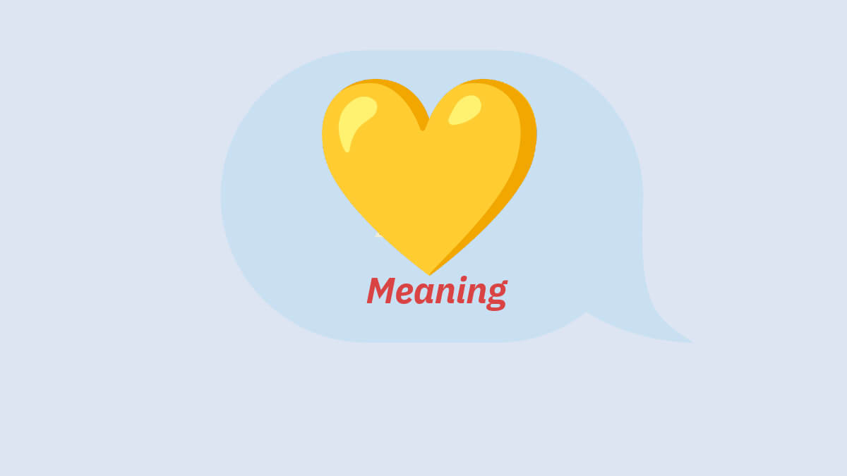 Yellow Heart Meaning in texting